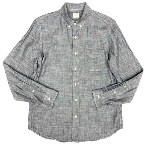 EUC‎ Men's J. CREW Cotton Chambray One-pocket Shirt | Size M - Picture 1 of 6